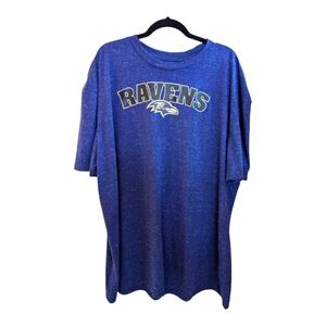 NFL Team Apparel Purple Marled SS Baltimore Ravens TShirt Size 3XL